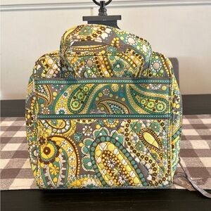 Vera Bradley Lemon Parfait Paisley Floral Cosmetic/Travel Bag